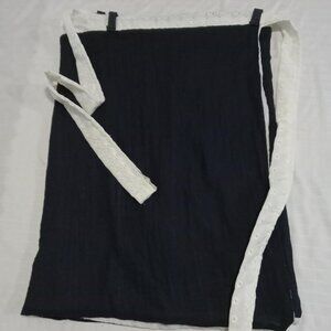 Single skirt - end of fabric rolls hand made Reversible wrap skirt